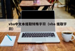 vba中文本提取特殊字符（vba 提取字符）