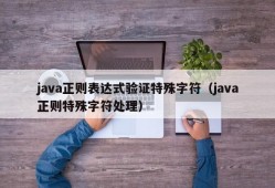 java正则表达式验证特殊字符（java正则特殊字符处理）