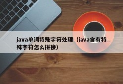 java单词特殊字符处理（java含有特殊字符怎么拼接）