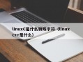 linuxC是什么特殊字符（linux c++是什么）