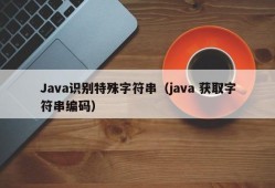 Java识别特殊字符串（java 获取字符串编码）